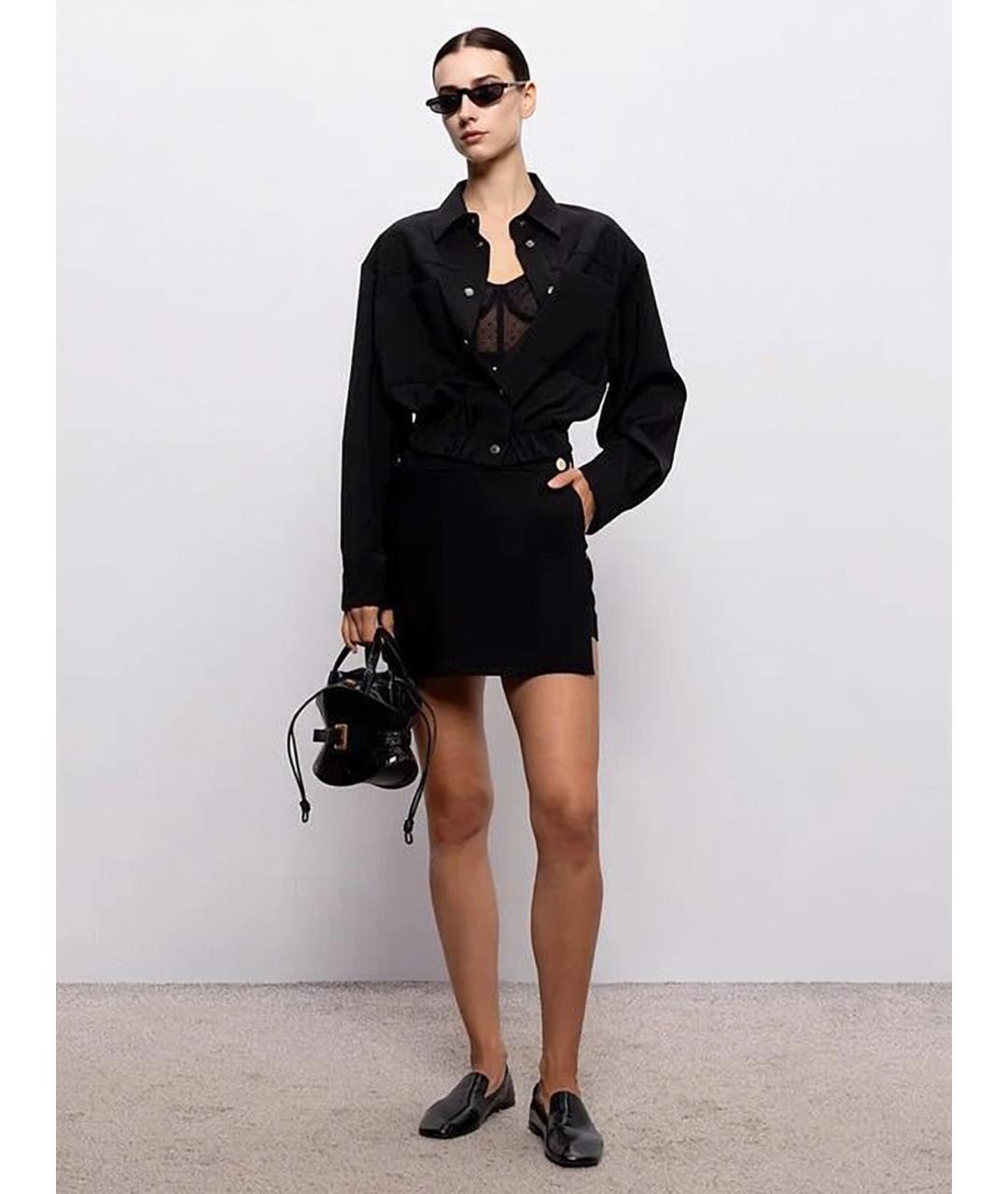WEEKEND MAX MARA Черная шерстяная рубашка, фото 4