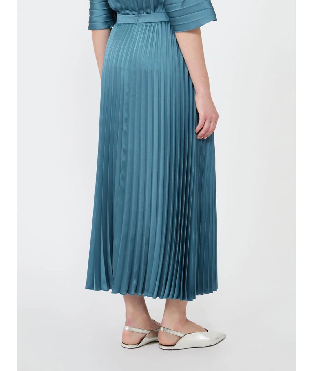WEEKEND MAX MARA Синяя полиэстеровая юбка миди, фото 4