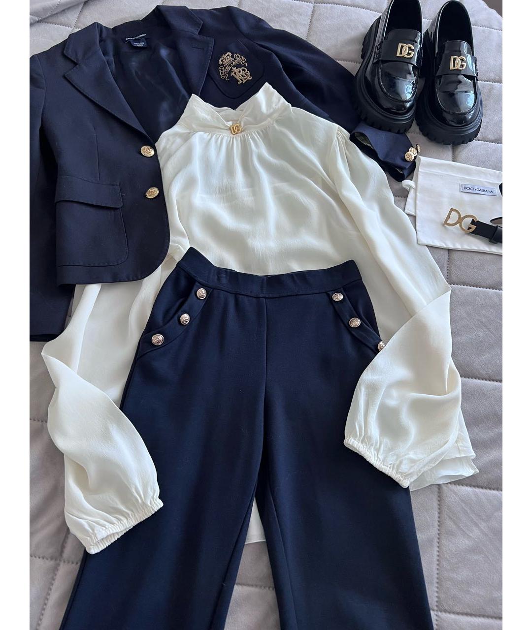 DOLCE & GABBANA KIDS Бежевая шелковая рубашка/блузка, фото 4