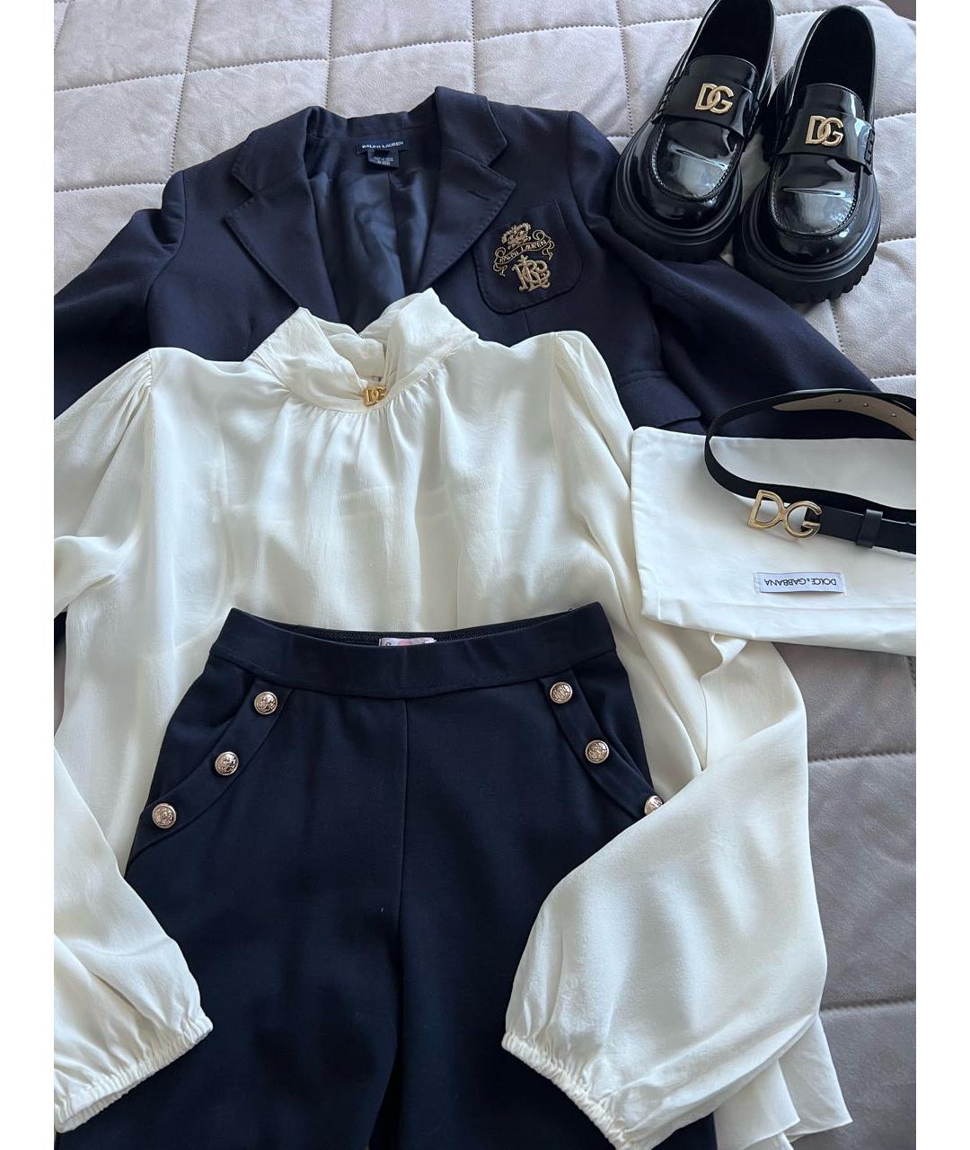 DOLCE & GABBANA KIDS Бежевая шелковая рубашка/блузка, фото 2