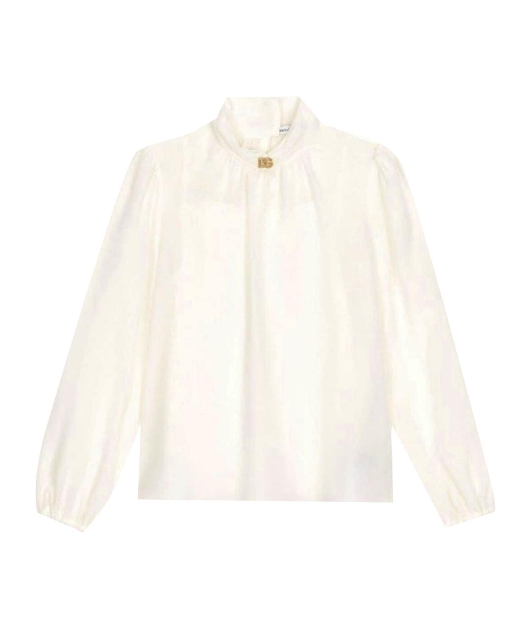 DOLCE & GABBANA KIDS Бежевая шелковая рубашка/блузка, фото 1