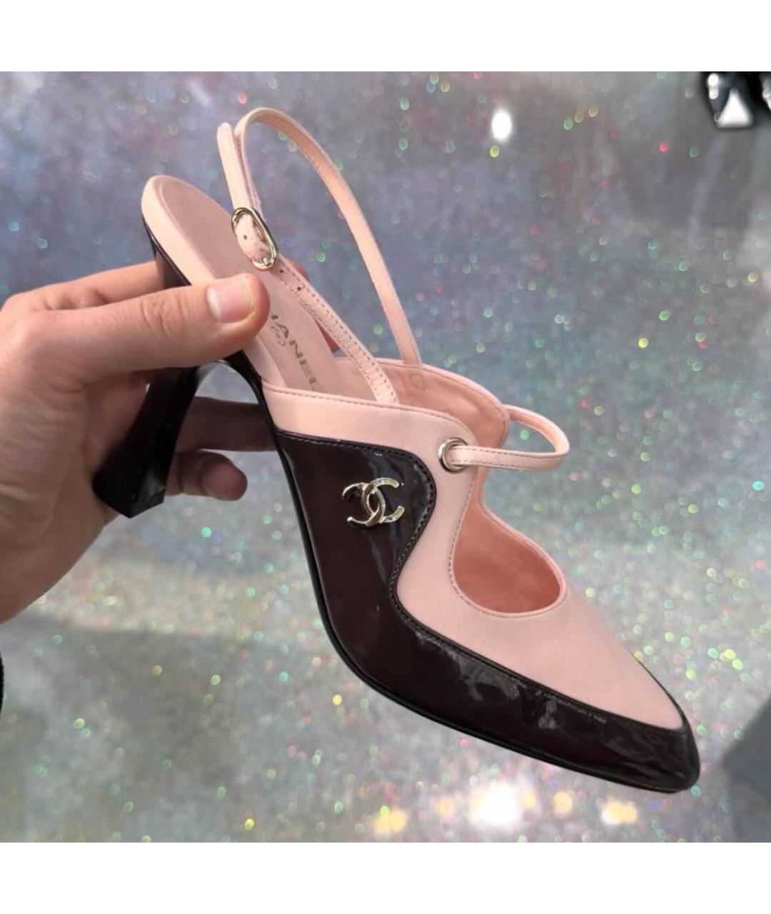 CHANEL Розовые кожаные туфли, фото 2