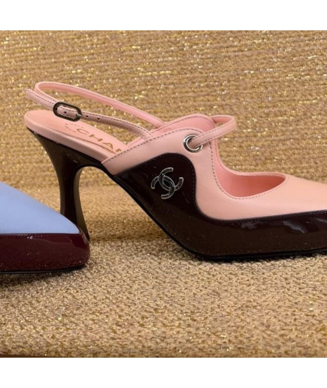 CHANEL Розовые кожаные туфли, фото 3