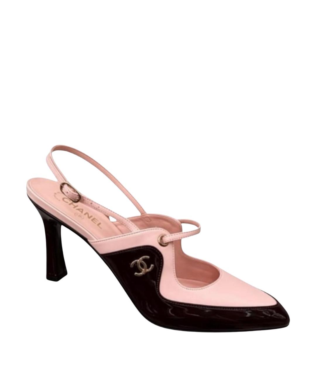 CHANEL Розовые кожаные туфли, фото 1