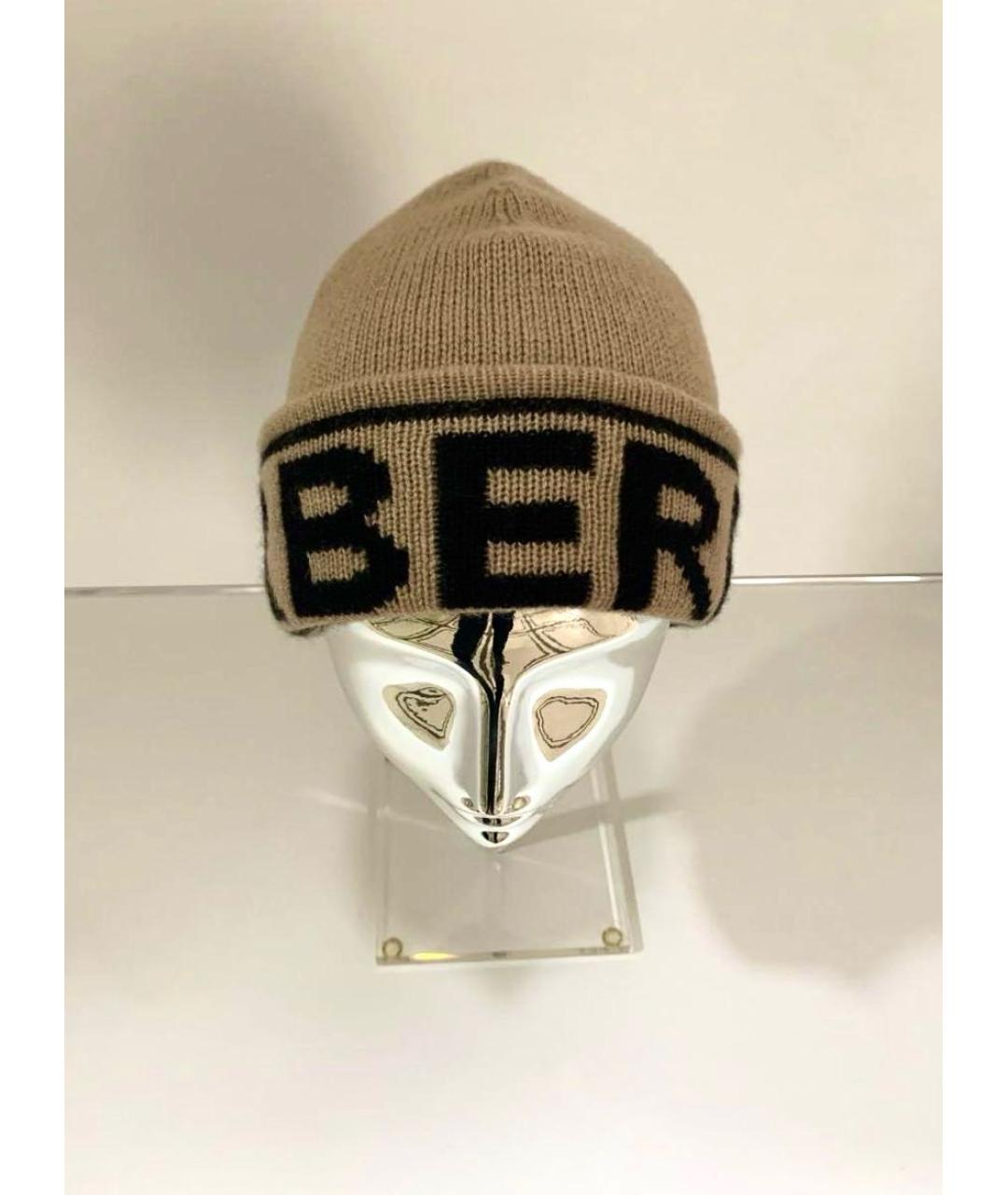 BURBERRY Бежевая кашемировая шапка, фото 2
