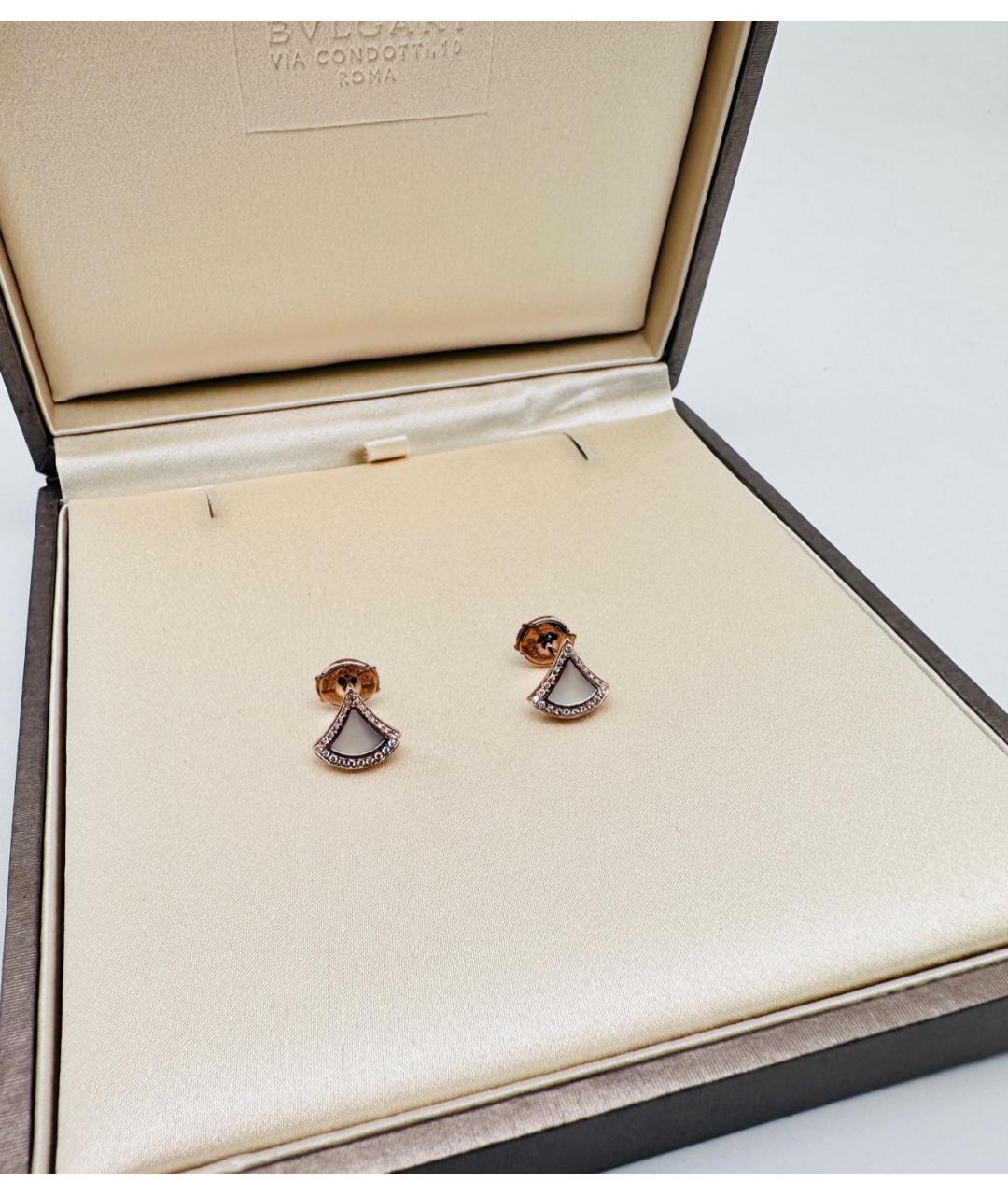 BVLGARI Золотые серьги из розового золота, фото 6