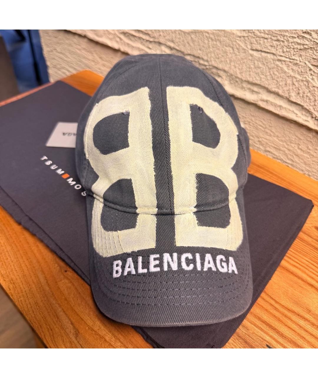 BALENCIAGA Серая хлопковая кепка/бейсболка, фото 3