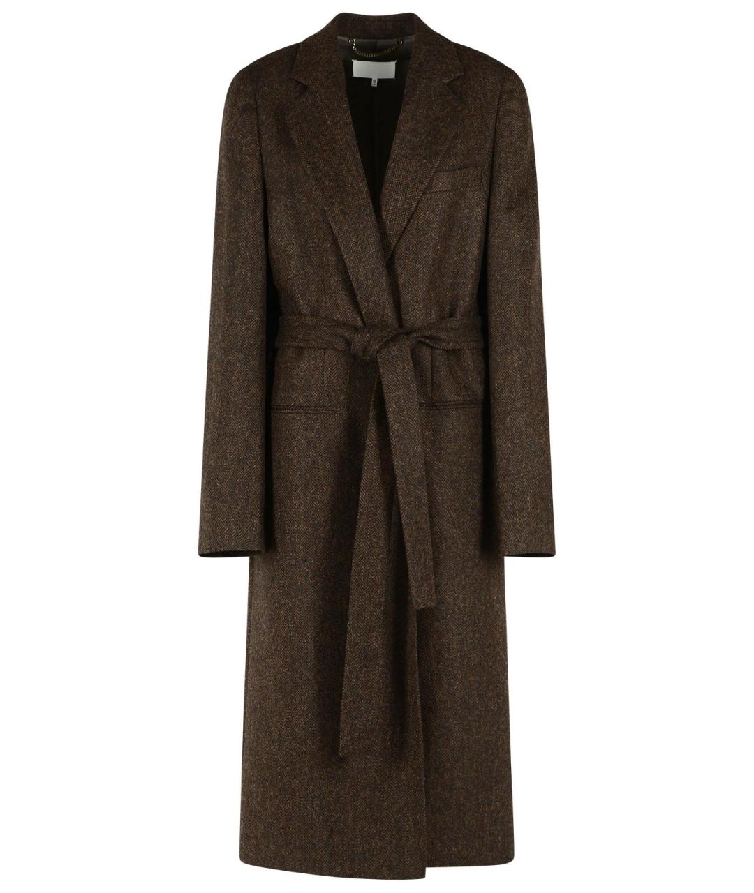 MAISON MARGIELA Коричневое шерстяное пальто, фото 1