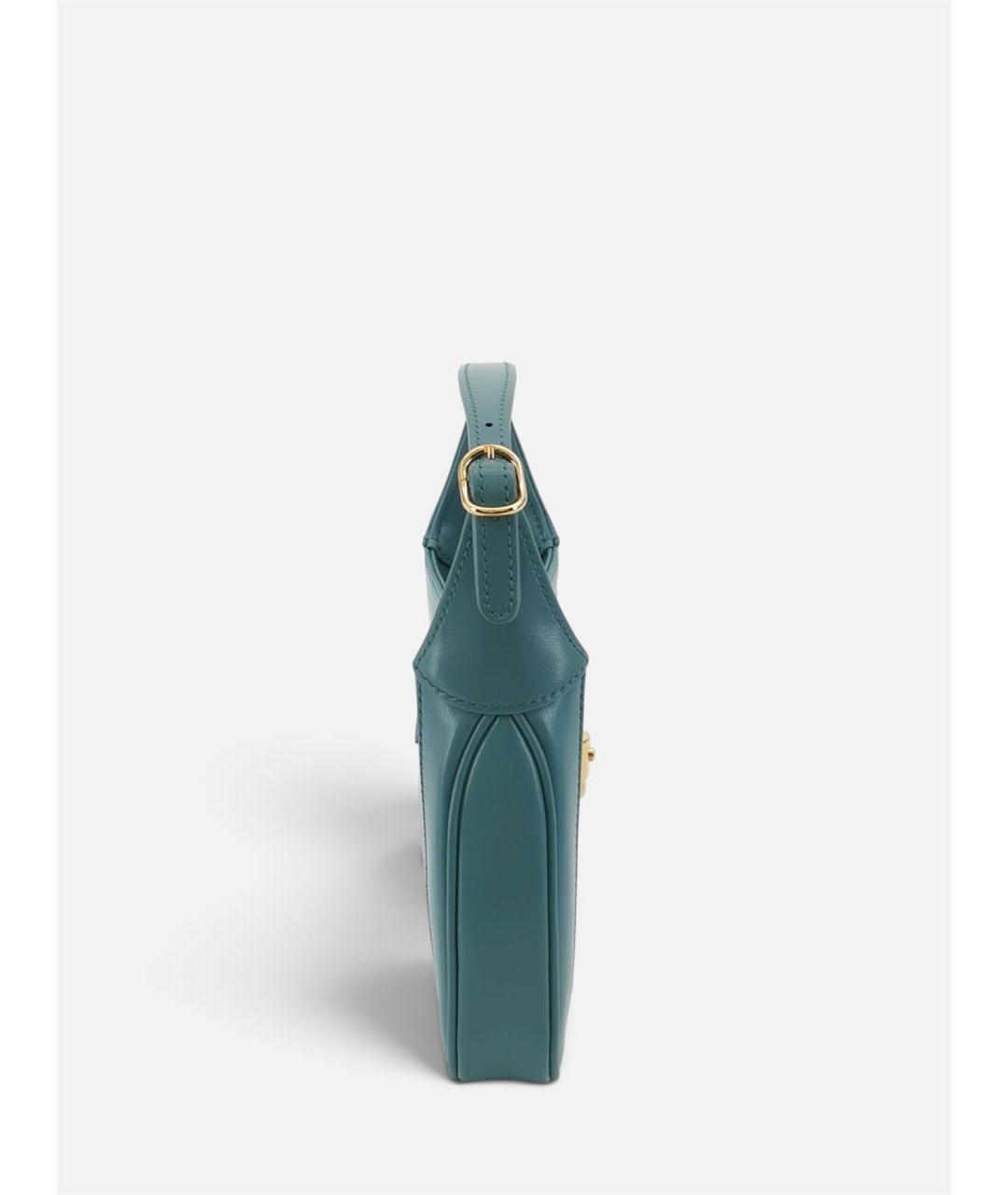 GUCCI Бирюзовая кожаная сумка через плечо, фото 5