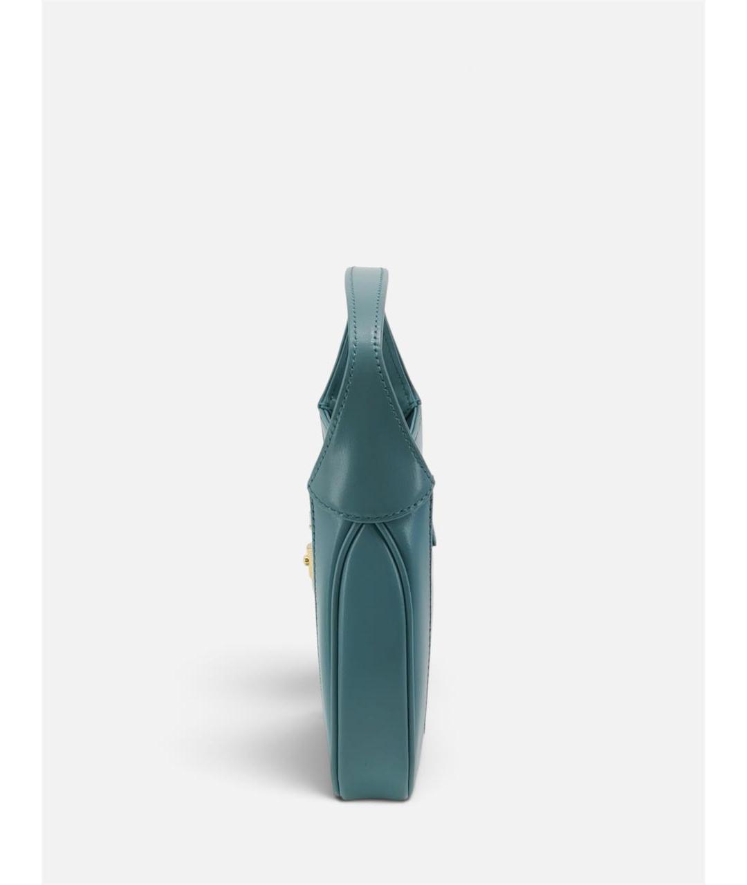 GUCCI Бирюзовая кожаная сумка через плечо, фото 3