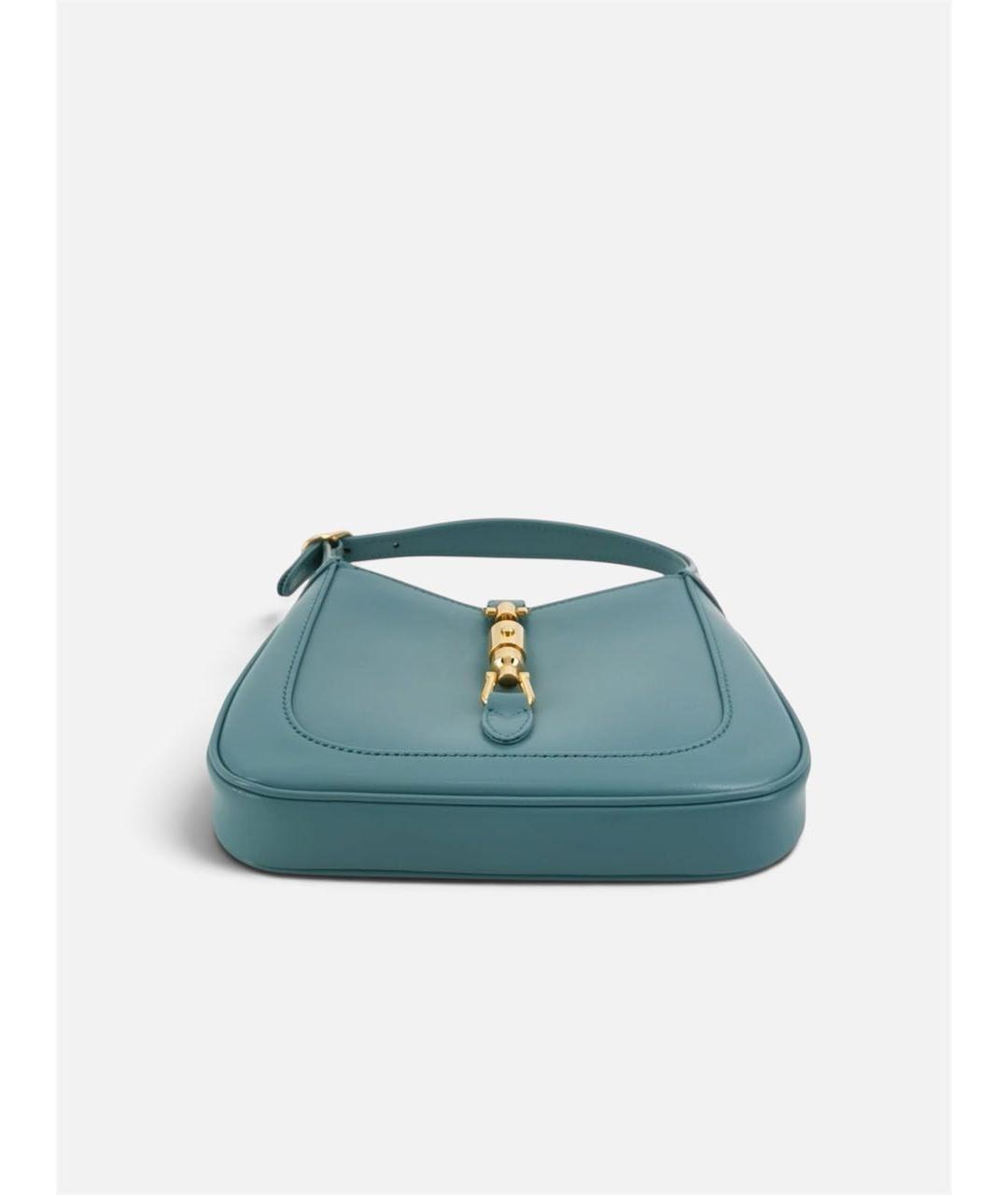 GUCCI Бирюзовая кожаная сумка через плечо, фото 4