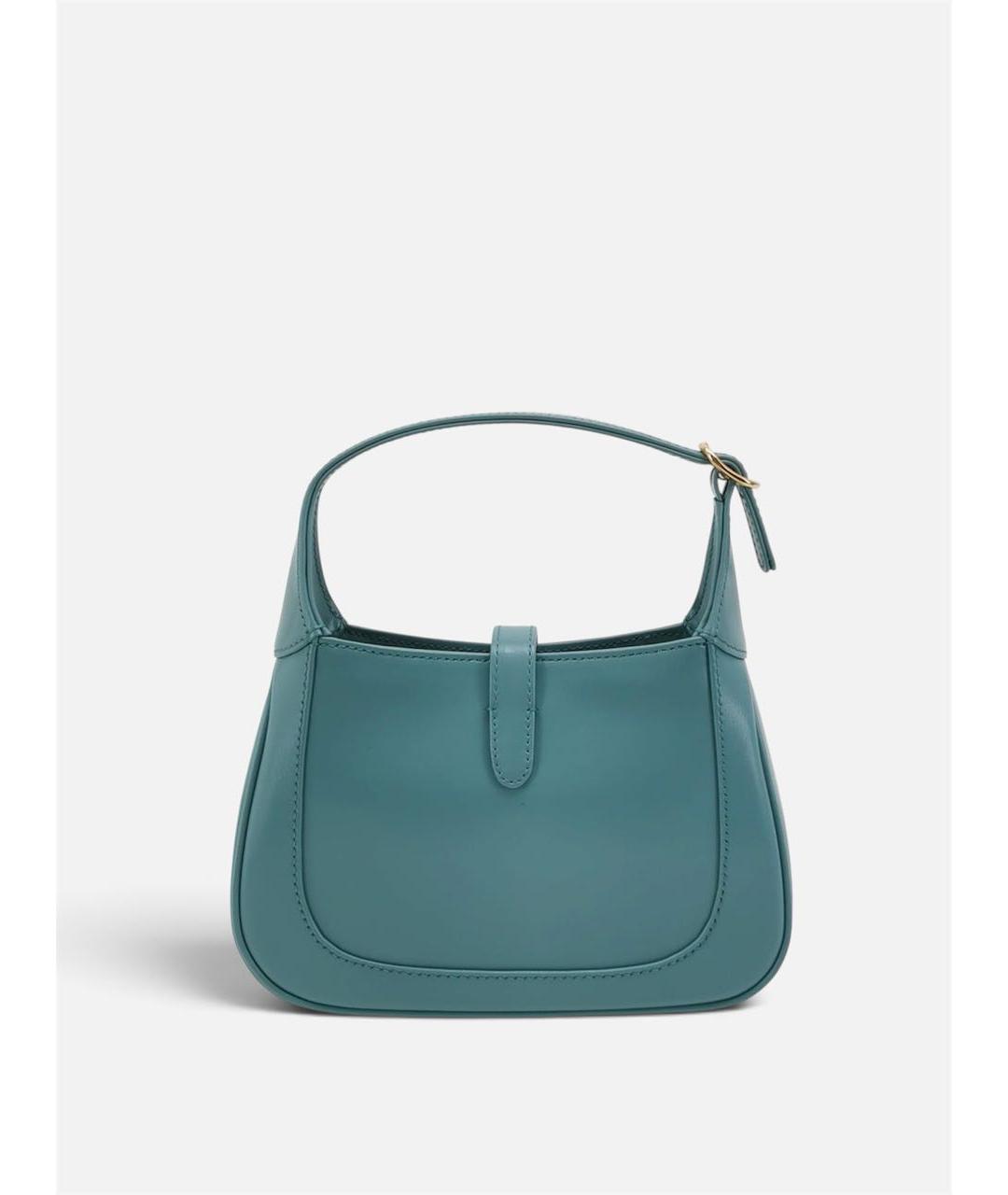 GUCCI Бирюзовая кожаная сумка через плечо, фото 2
