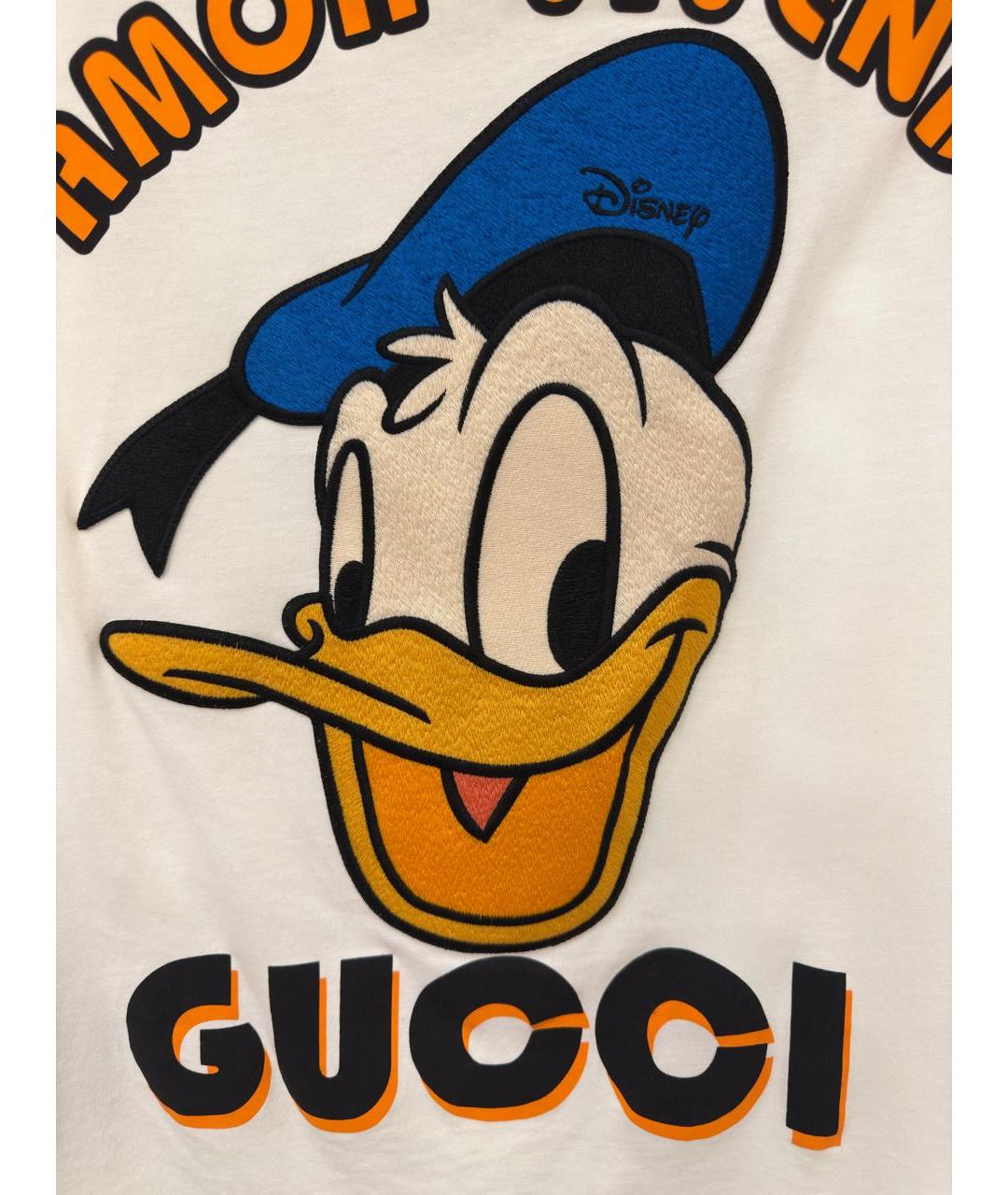 GUCCI Белая хлопковая футболка, фото 5