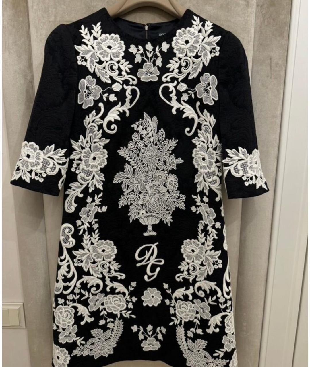 DOLCE&GABBANA Черное повседневное платье, фото 4