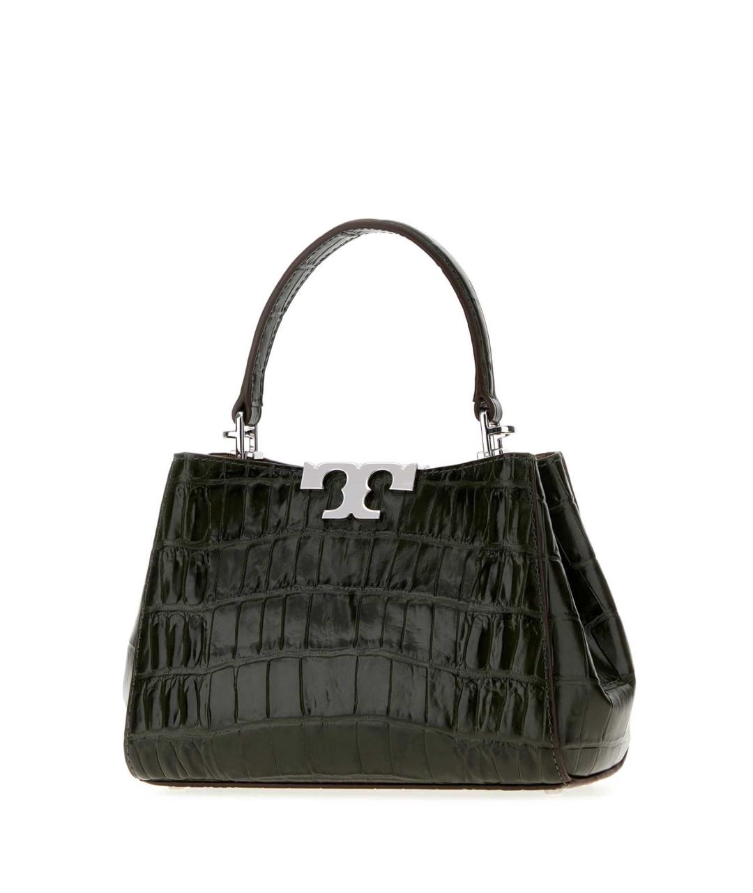TORY BURCH Зеленая кожаная сумка с короткими ручками, фото 2