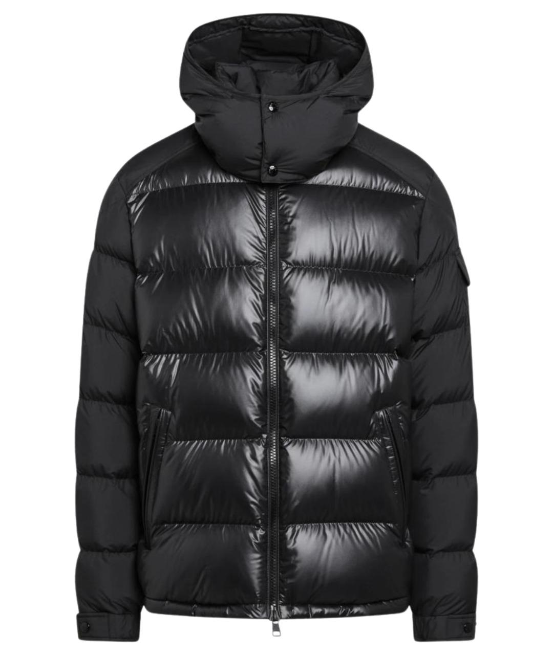 MONCLER Черный полиэстеровый пуховик, фото 1