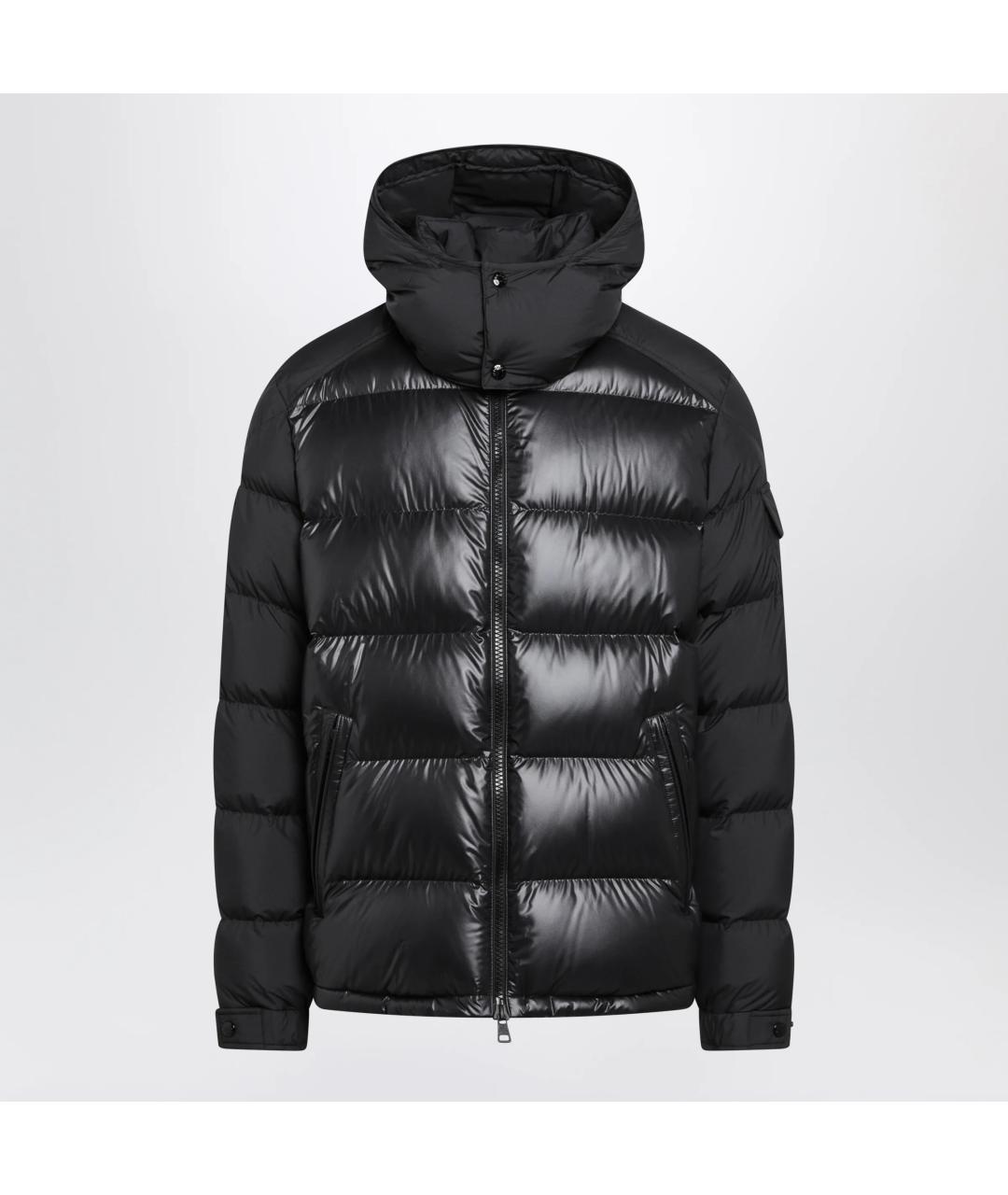 MONCLER Черный полиэстеровый пуховик, фото 3