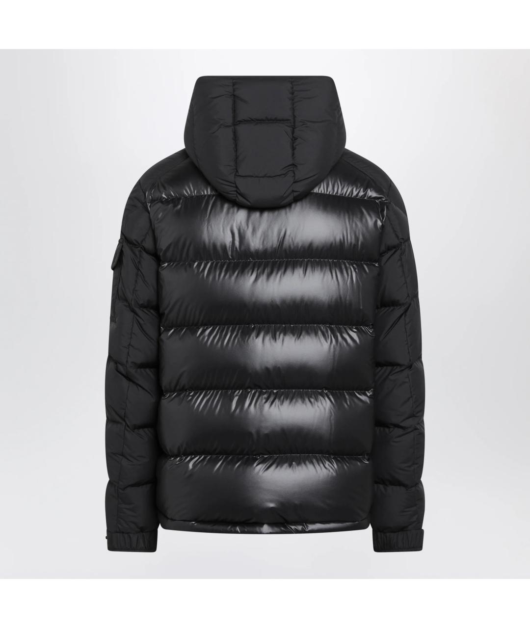 MONCLER Черный полиэстеровый пуховик, фото 2
