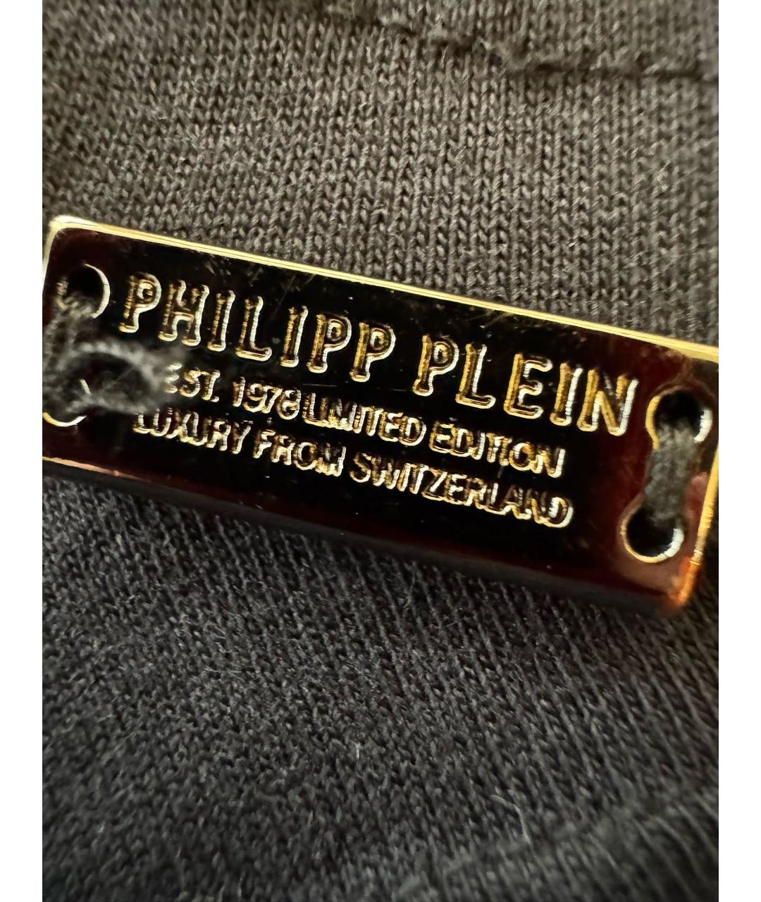 PHILIPP PLEIN Черная хлопковая футболка, фото 5