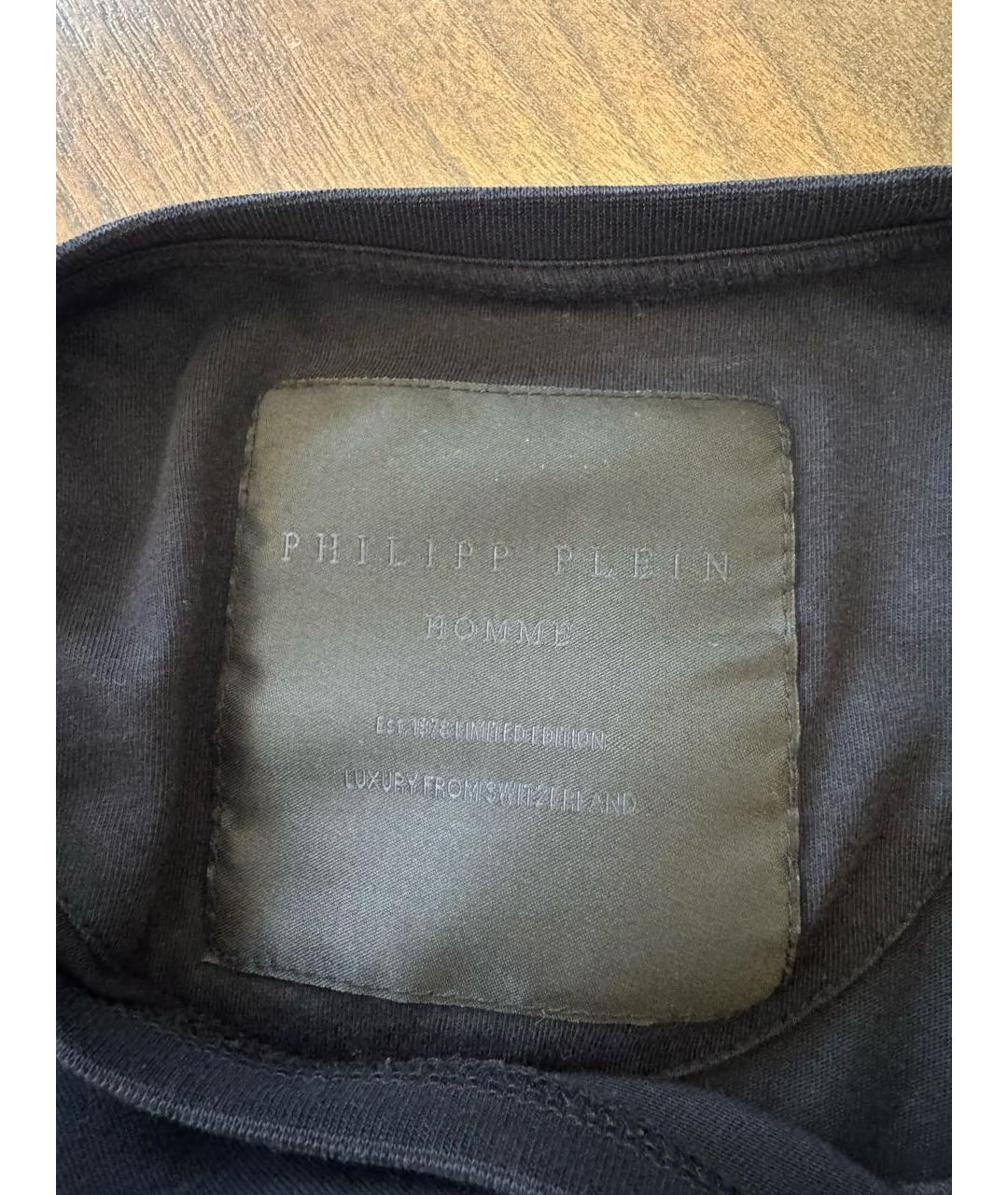 PHILIPP PLEIN Черная хлопковая футболка, фото 4