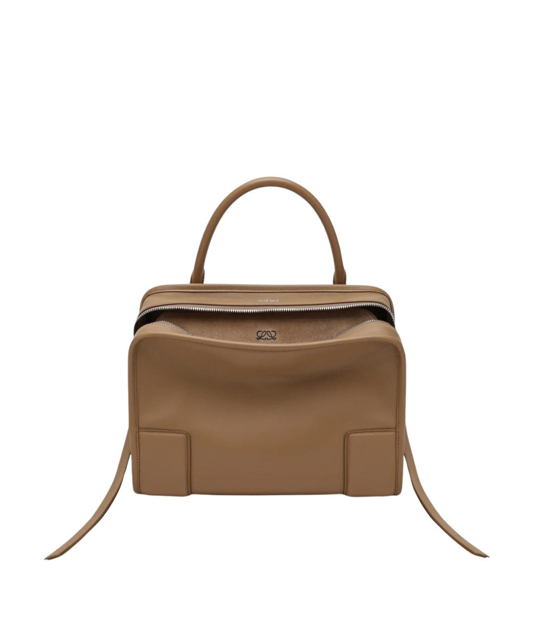 LOEWE Бежевая кожаная сумка тоут, фото 1