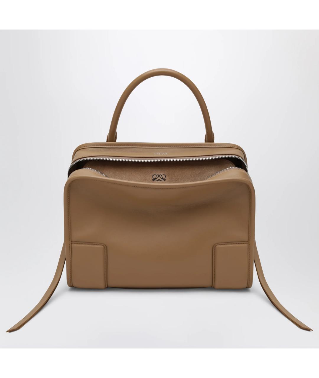 LOEWE Бежевая кожаная сумка тоут, фото 3