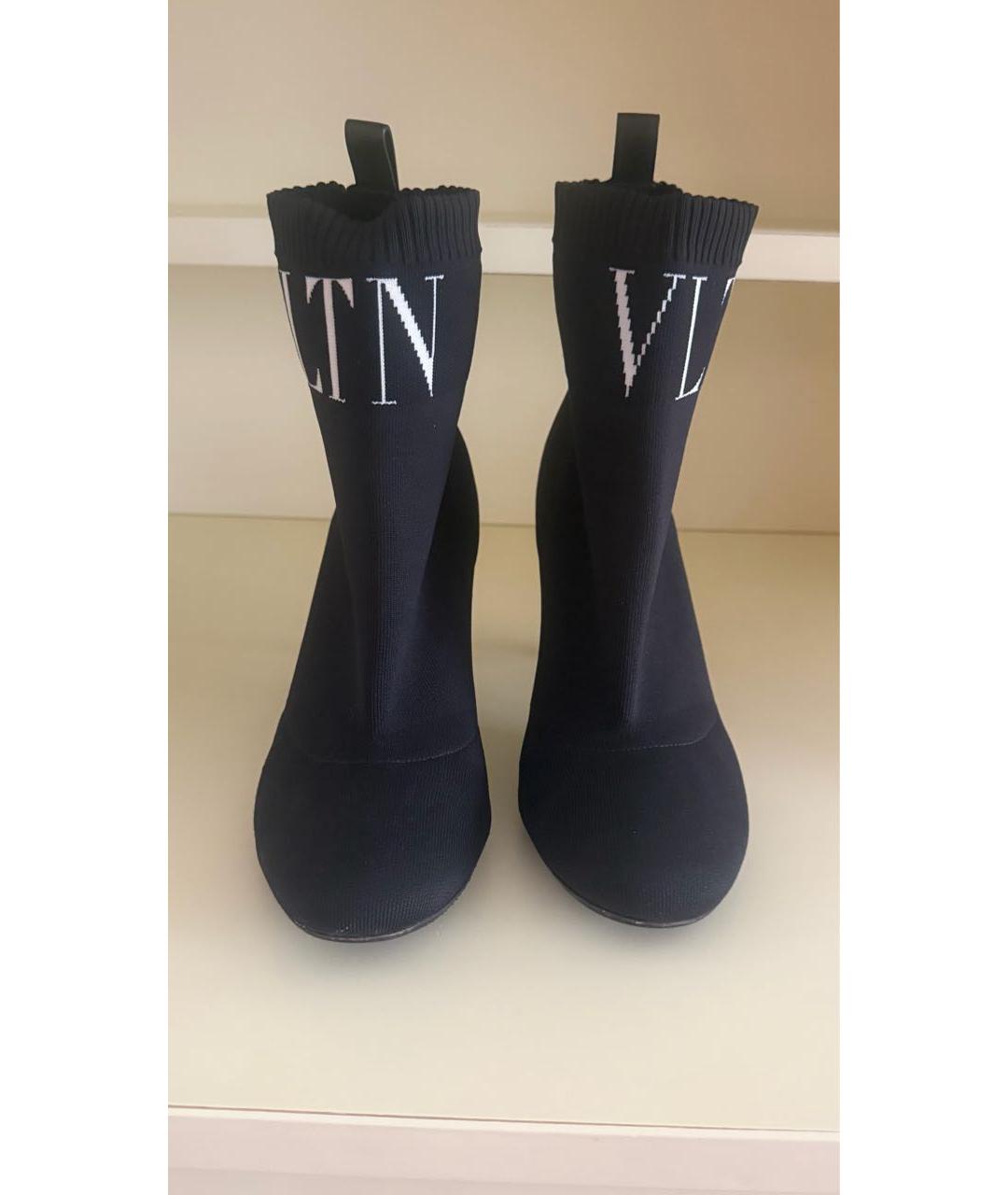VALENTINO Черные текстильные ботильоны, фото 2