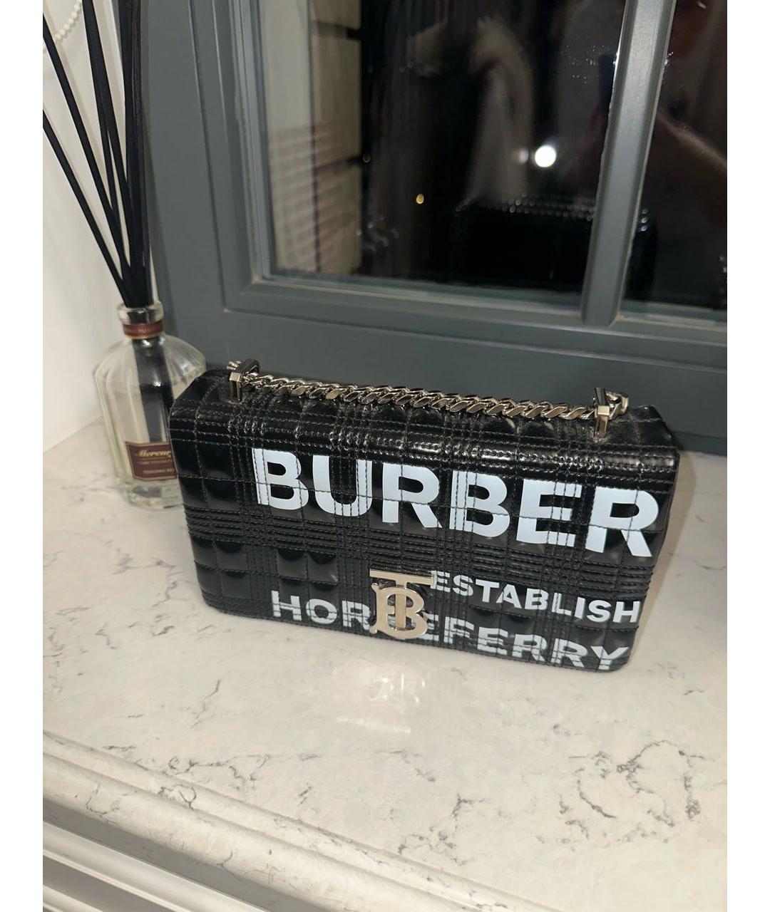 BURBERRY Черная кожаная сумка через плечо, фото 5