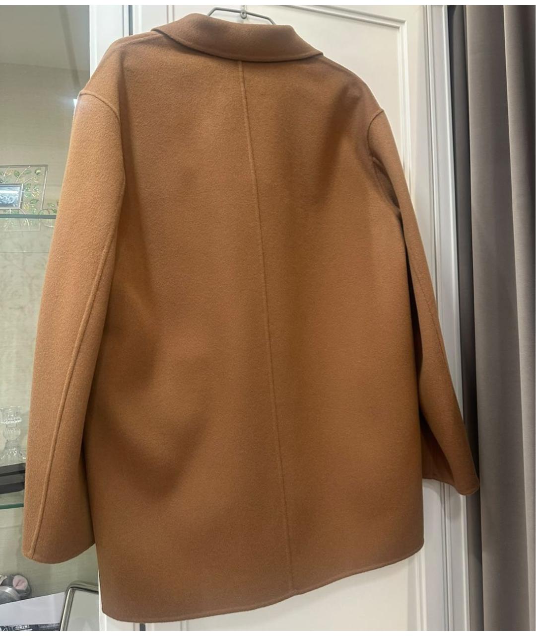 MAX MARA STUDIO Коричневое шерстяное пальто, фото 2