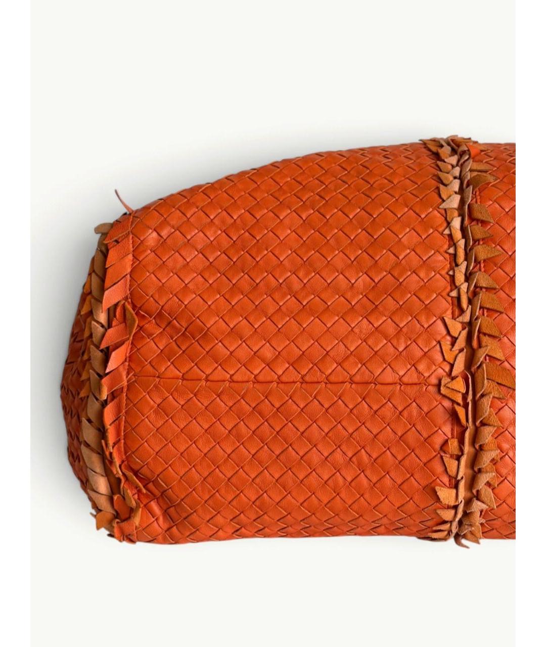 BOTTEGA VENETA Оранжевая кожаная сумка через плечо, фото 6