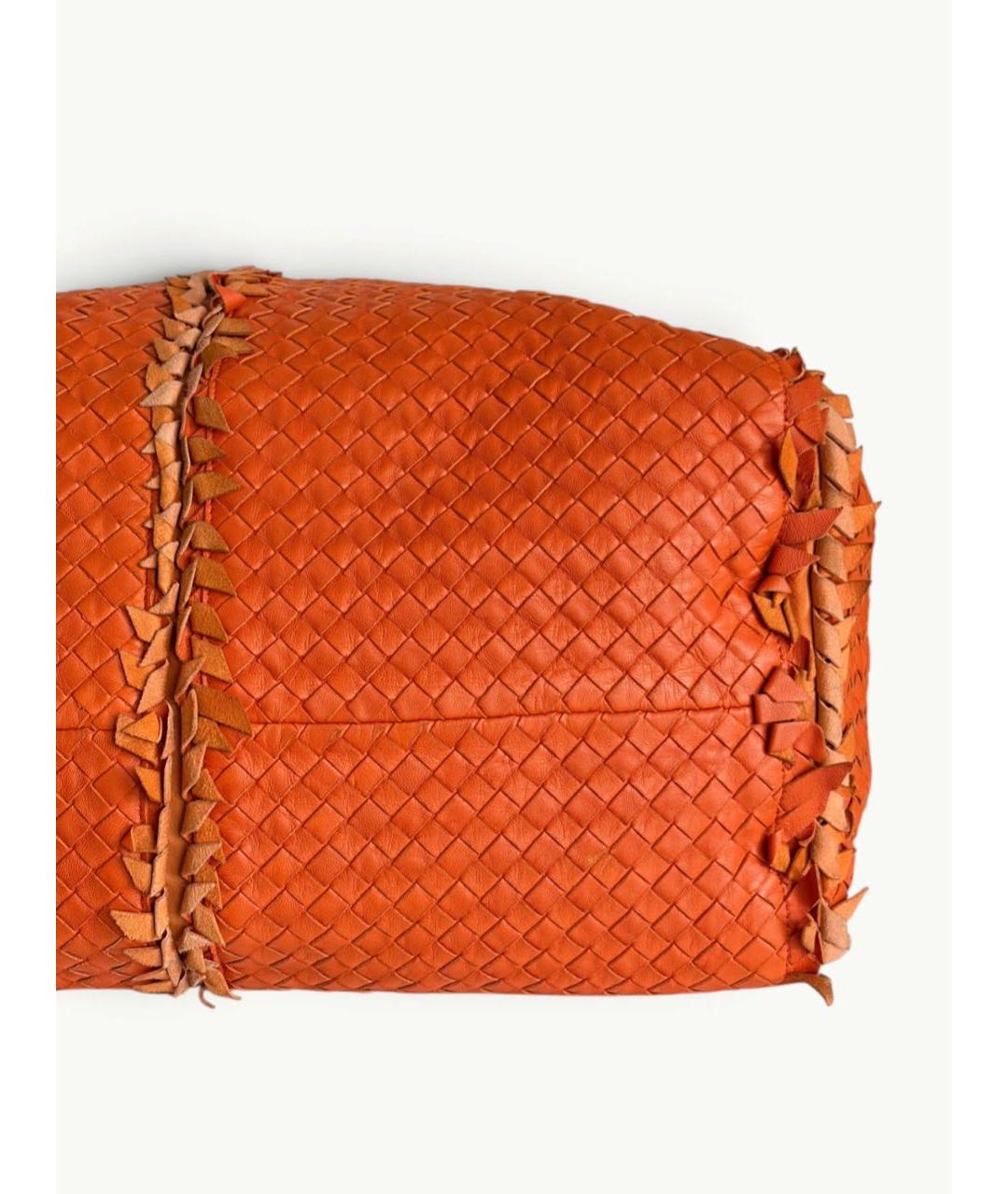 BOTTEGA VENETA Оранжевая кожаная сумка через плечо, фото 7