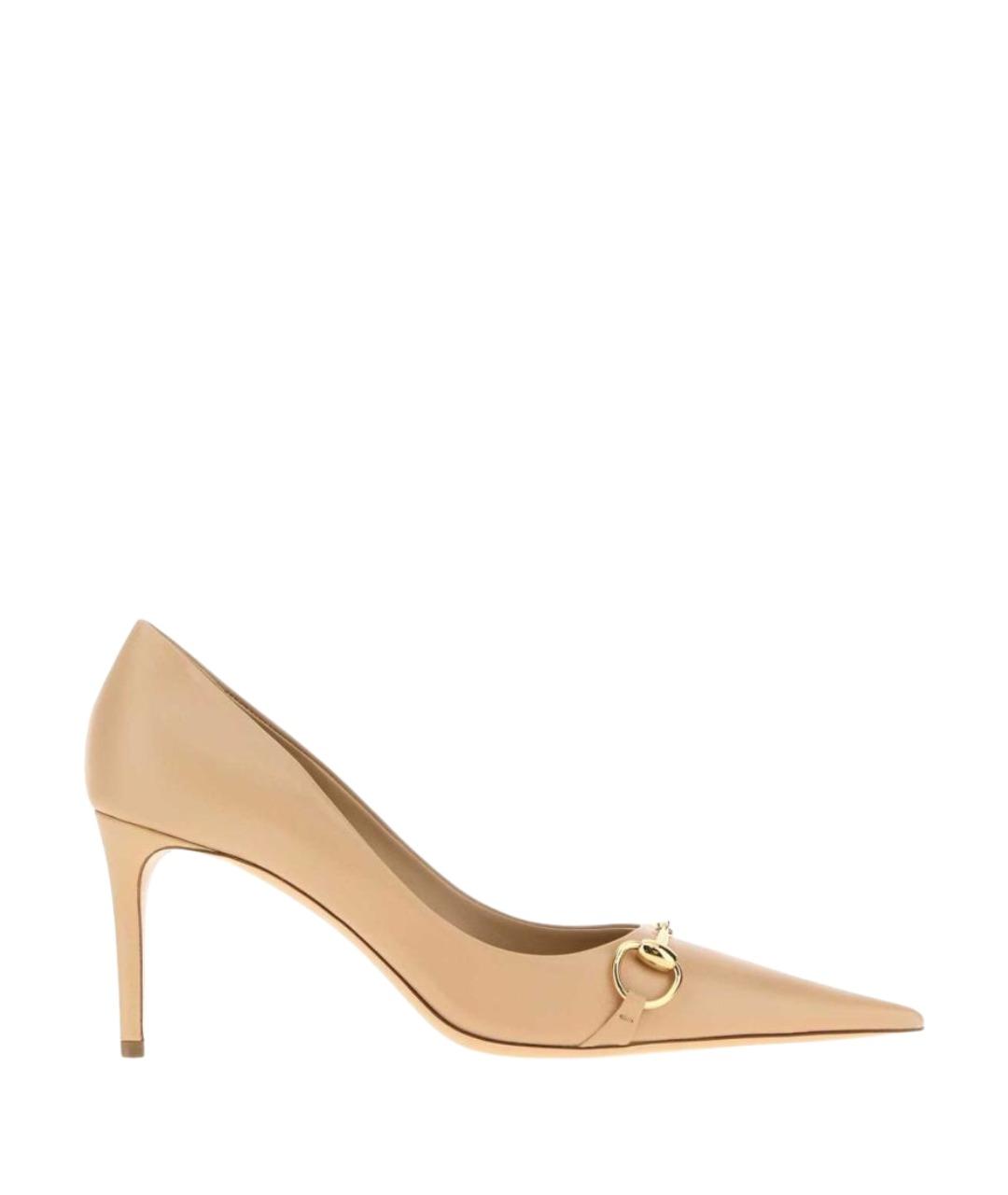 GUCCI Розовые кожаные туфли, фото 1