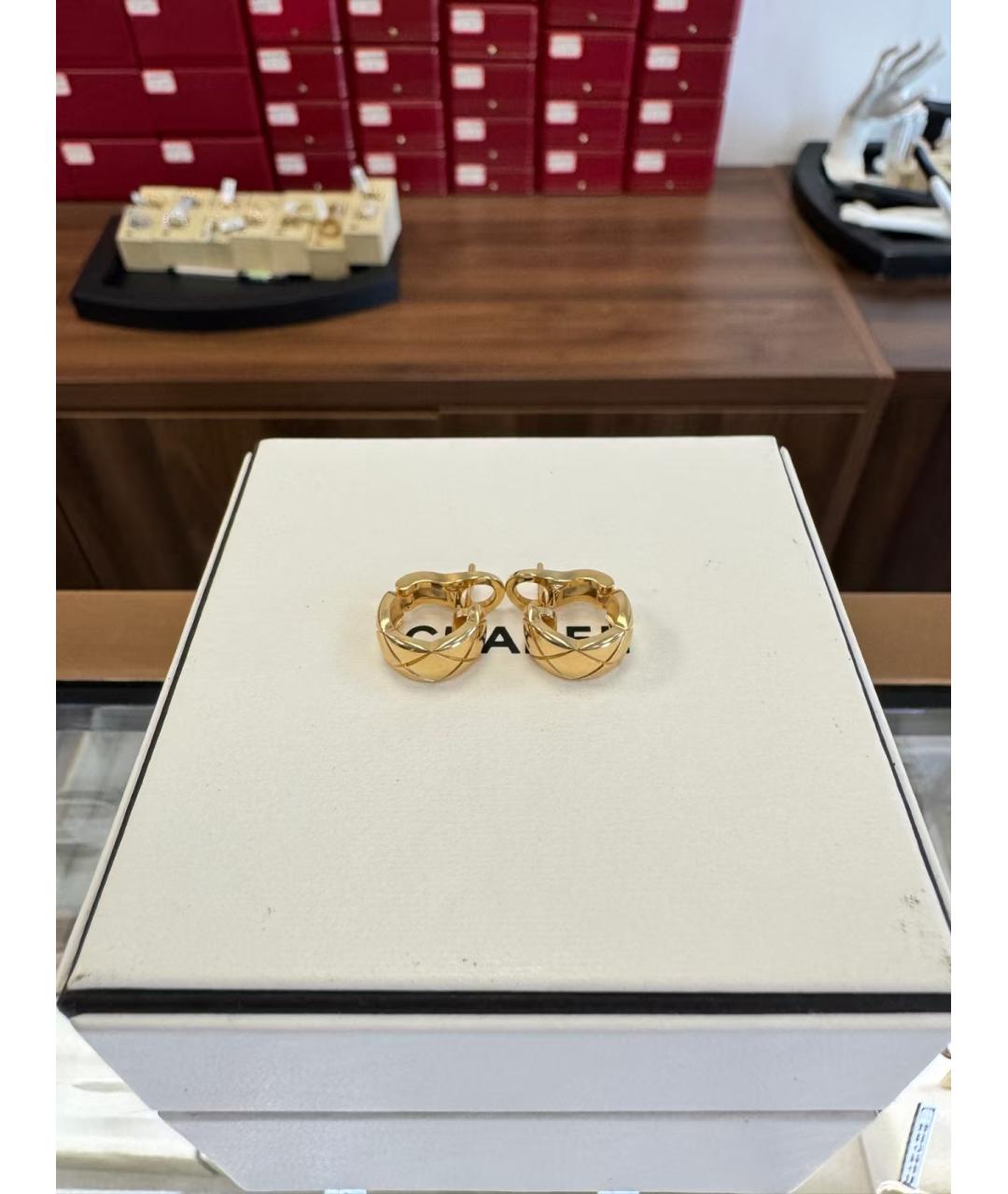 CHANEL Золотые серьги, фото 3