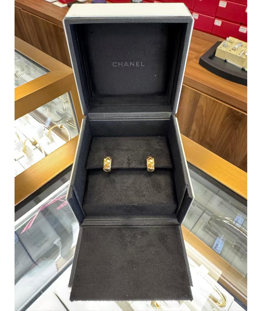 CHANEL Золотые серьги, фото 2