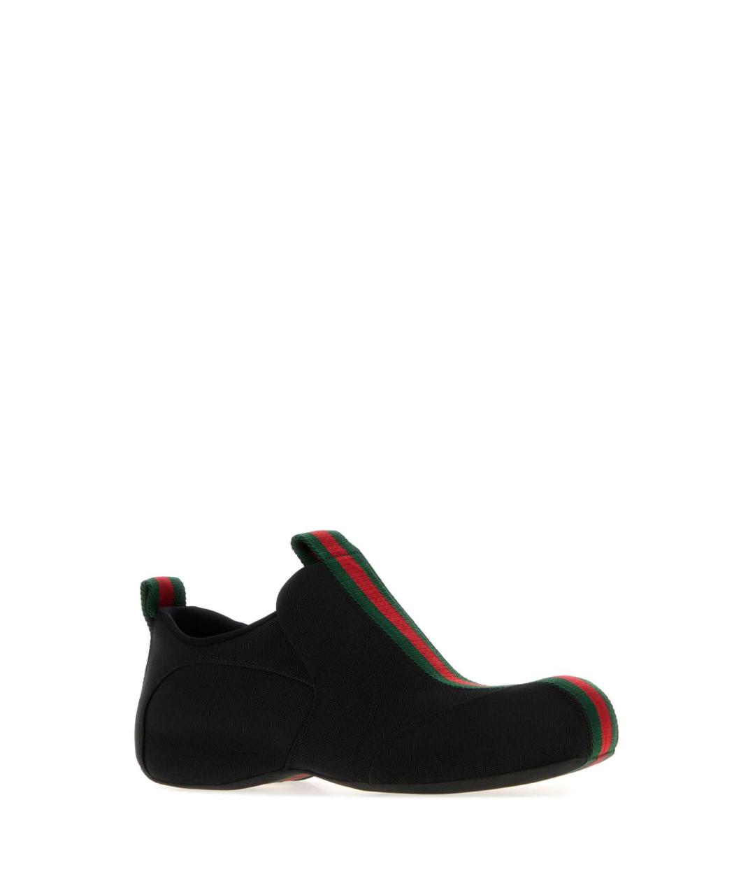 GUCCI Черные текстильные низкие кроссовки / кеды, фото 2
