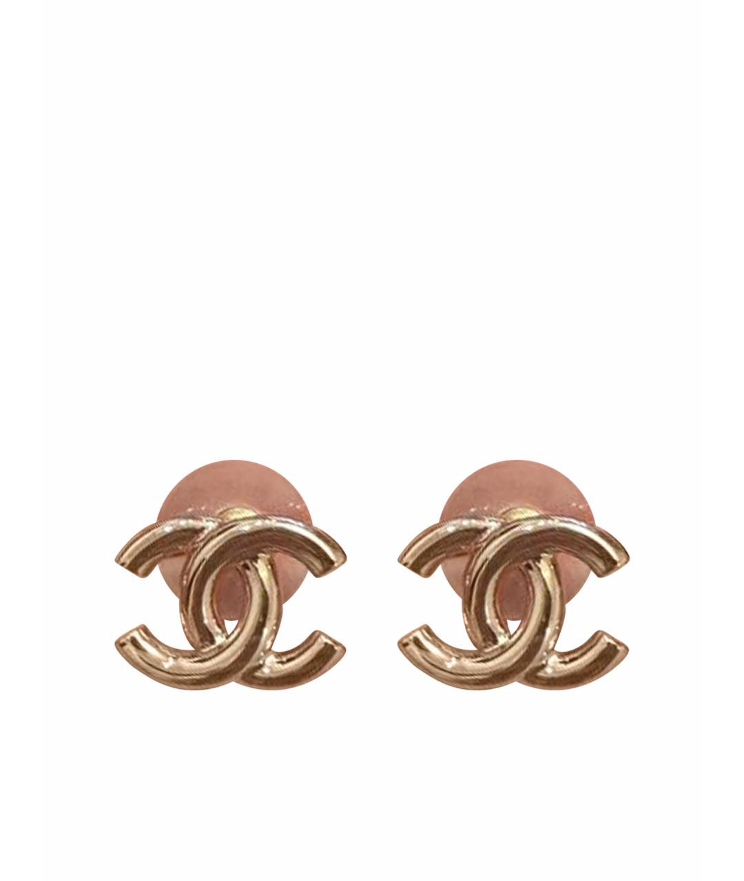 CHANEL Золотые латунные серьги, фото 1