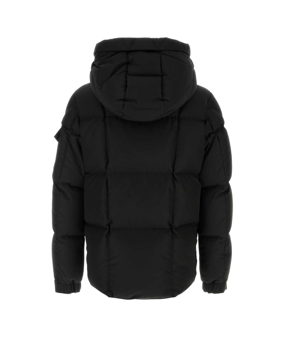 MONCLER Черный полиэстеровый пуховик, фото 2