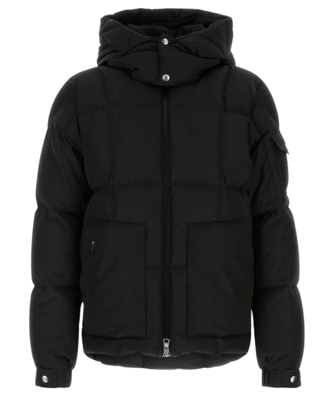 MONCLER Черный полиэстеровый пуховик, фото 1