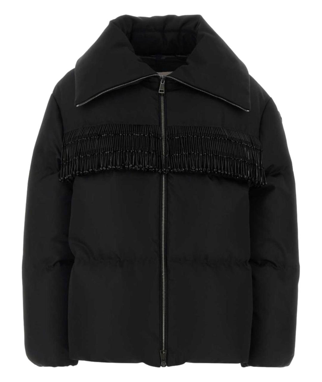 MONCLER Черный полиэстеровый пуховик, фото 1
