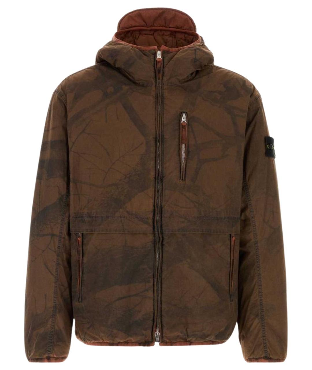 STONE ISLAND Коричневая нейлоновая куртка, фото 1
