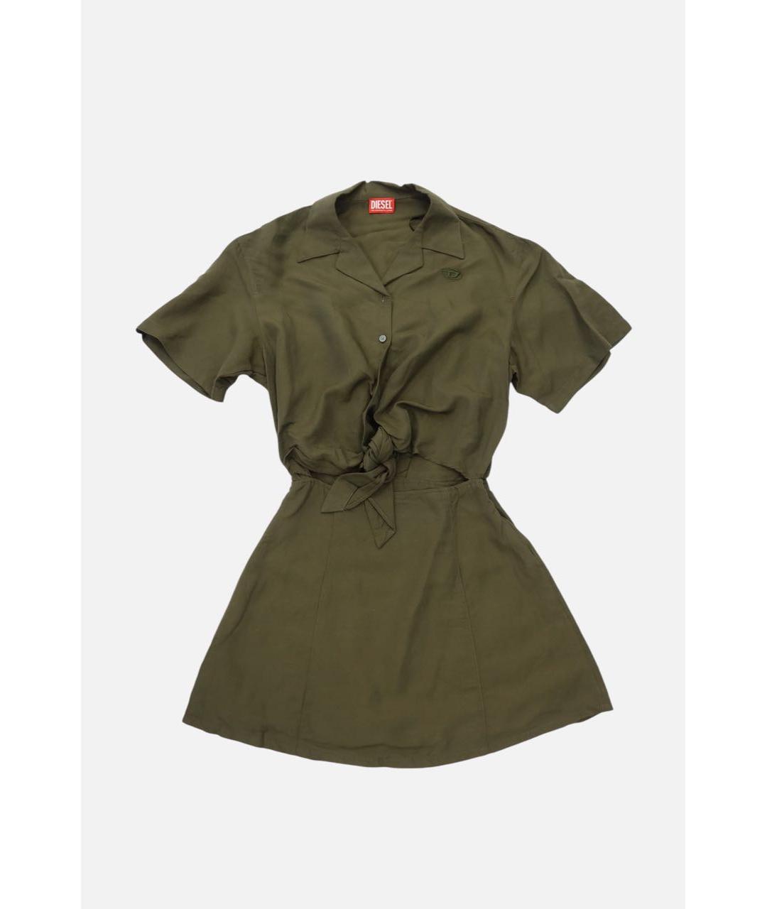 DIESEL Хаки модальное повседневное платье, фото 5