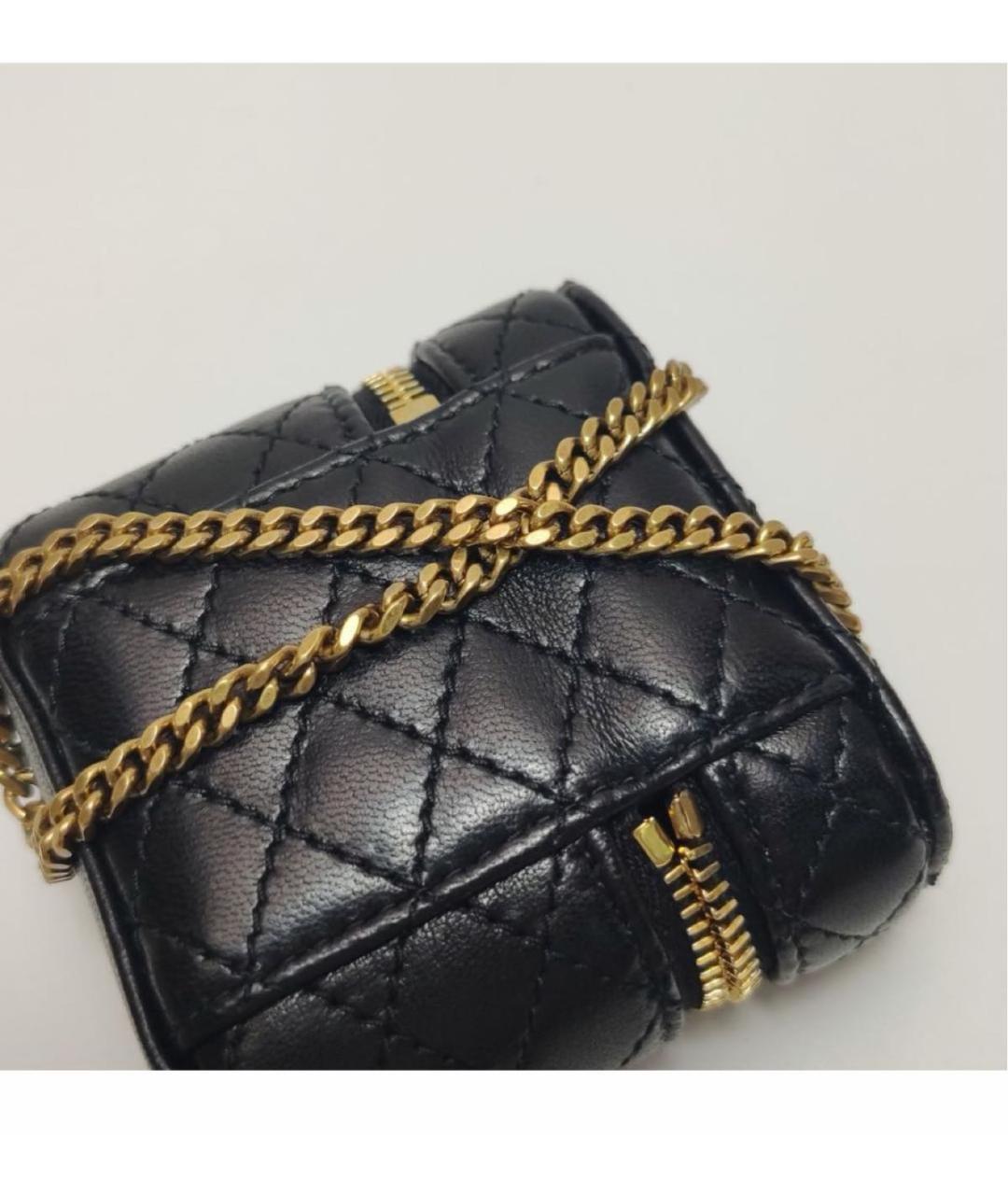 SAINT LAURENT Черная кожаная сумка с короткими ручками, фото 3