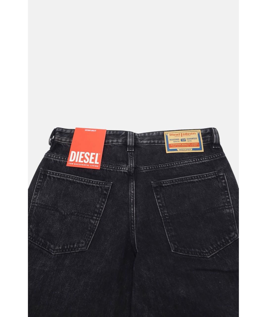 DIESEL Черные хлопко-лиоцелловые прямые джинсы, фото 4