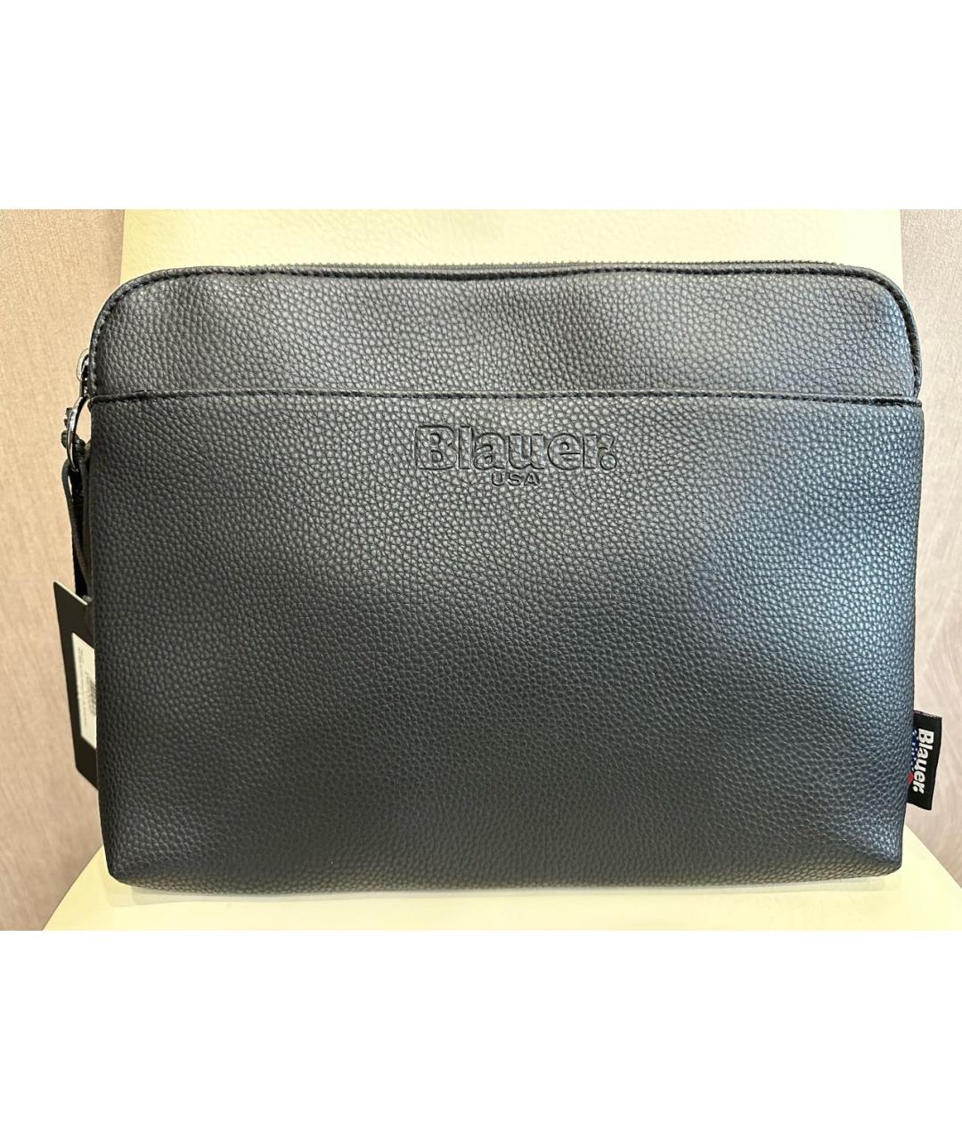 BLAUER Черная папка для документов из искусственной кожи, фото 5