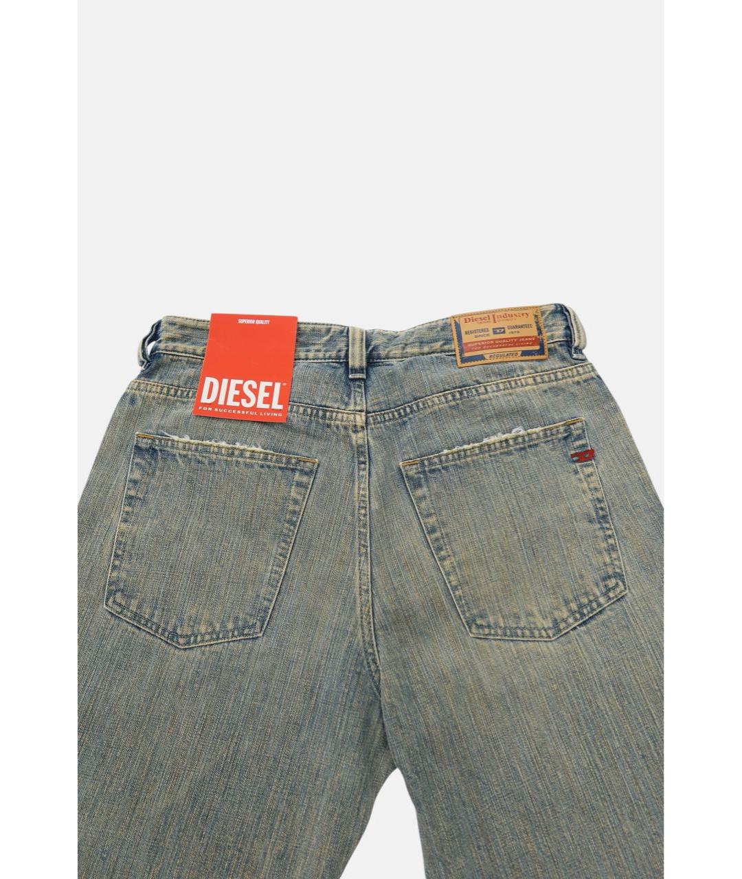 DIESEL Бежевые хлопковые прямые джинсы, фото 6