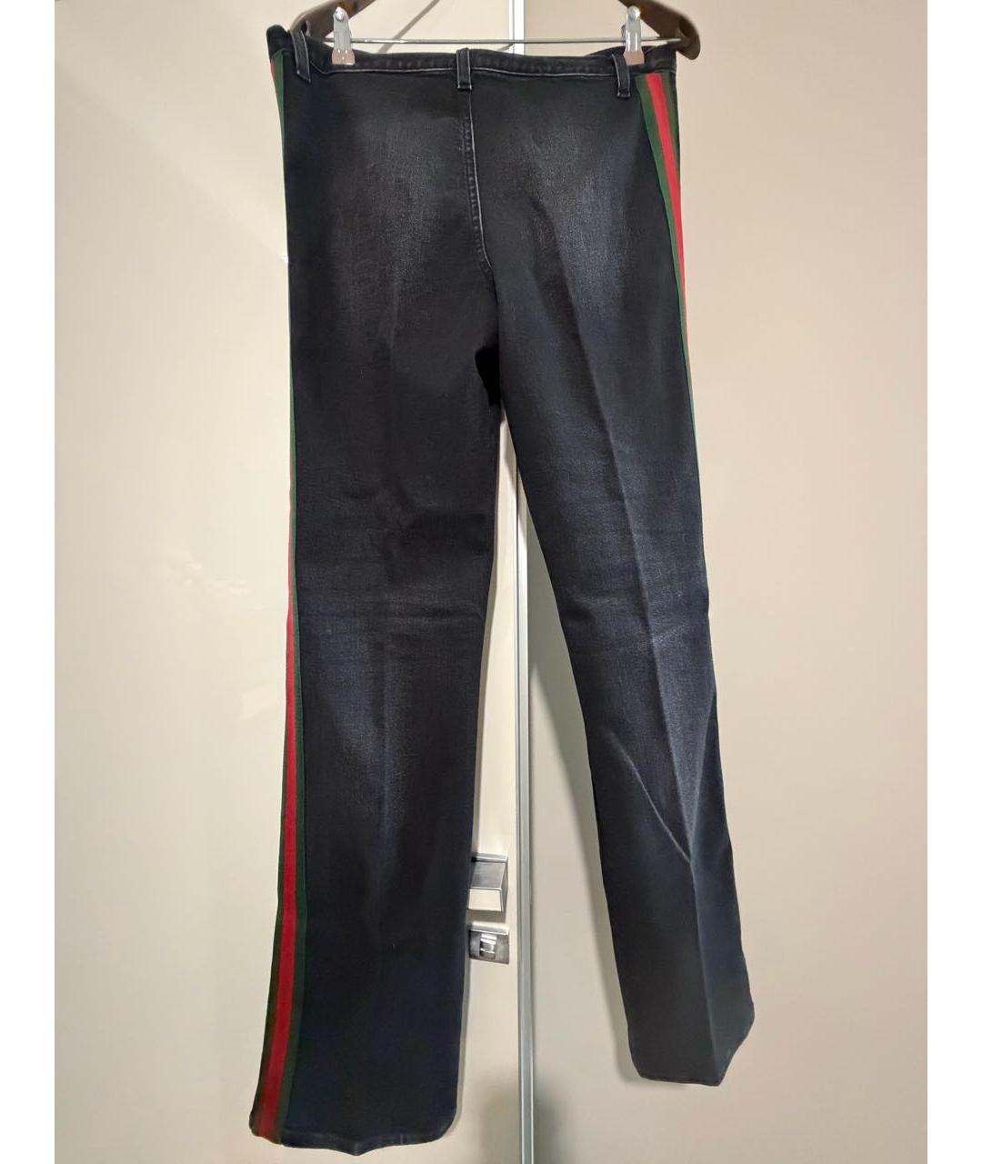 GUCCI Черные хлопко-эластановые джинсы клеш, фото 2