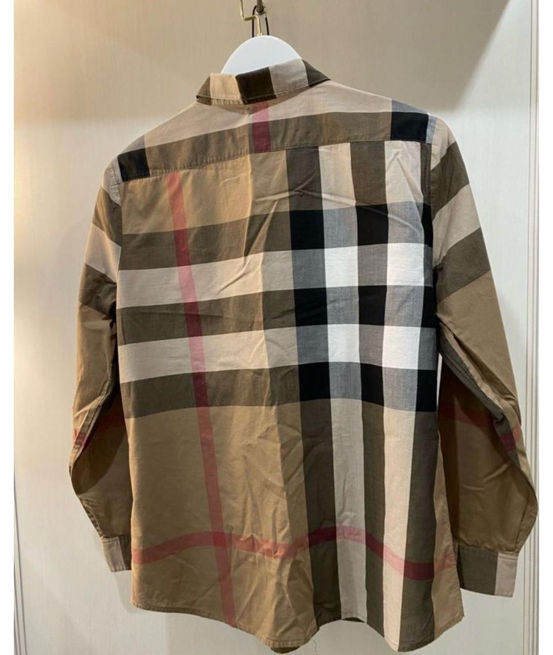 BURBERRY Бежевая хлопковая рубашка, фото 2