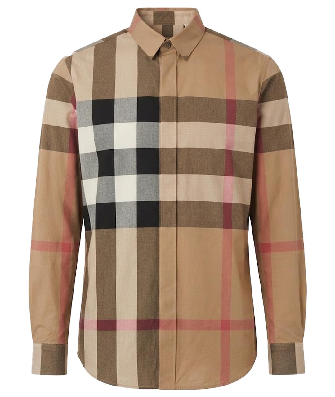 BURBERRY Бежевая хлопковая рубашка, фото 1