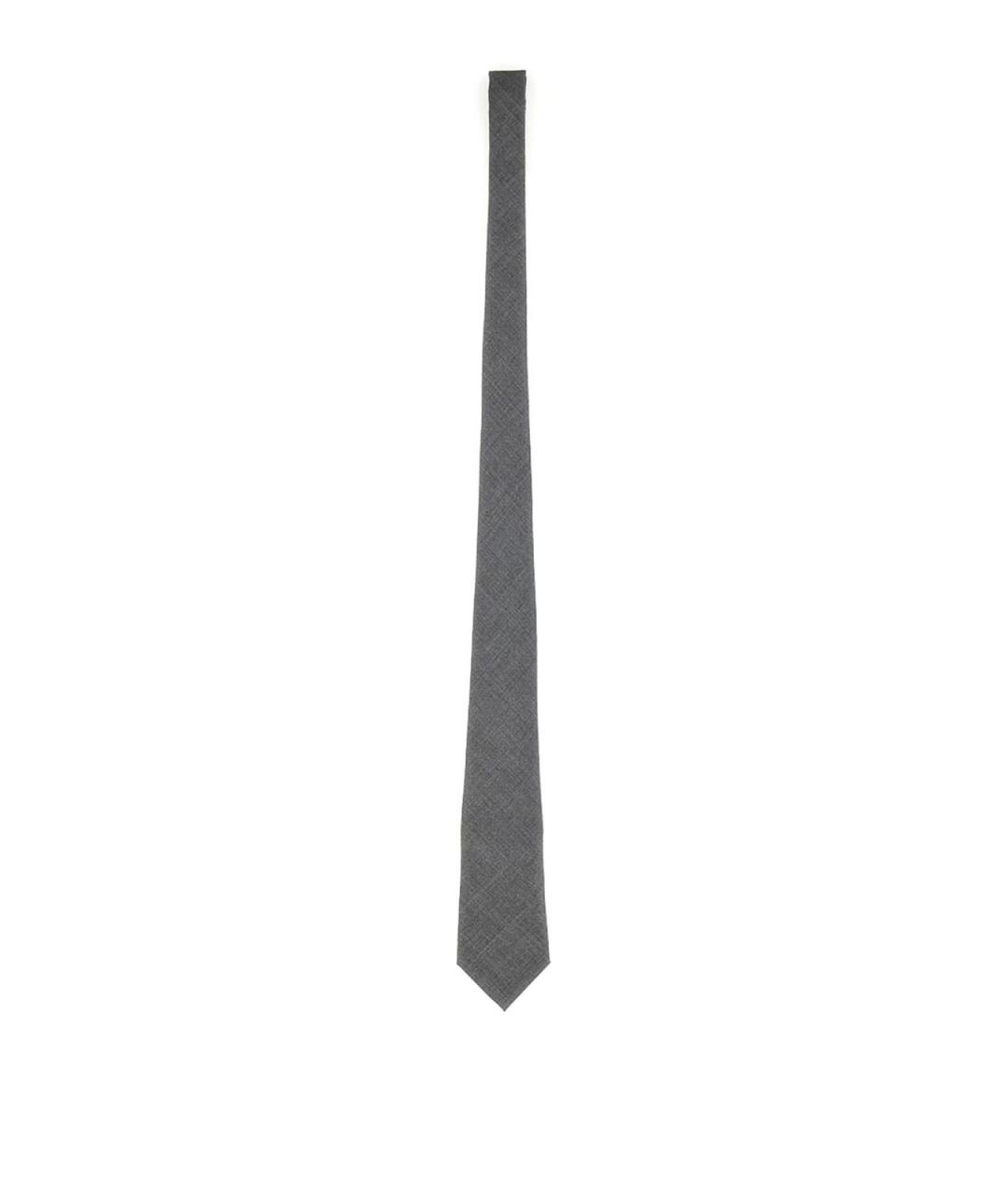 BRUNELLO CUCINELLI Серый тканевый галстук, фото 1