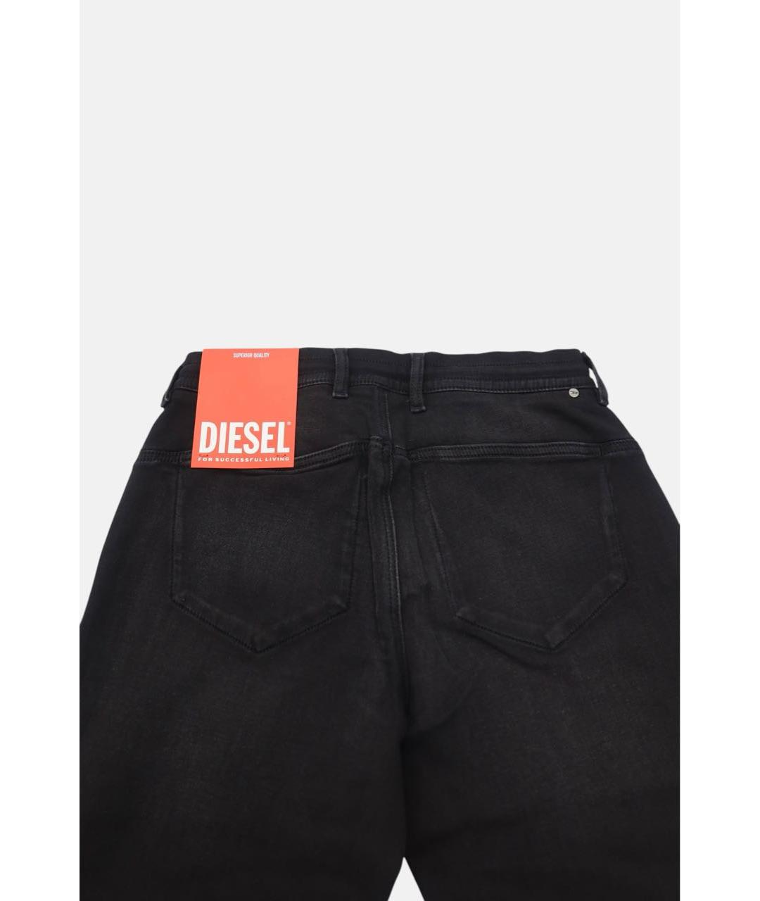 DIESEL Черные хлопко-полиэстеровые прямые джинсы, фото 6